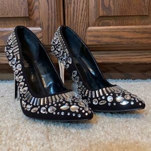Jeweled high heels